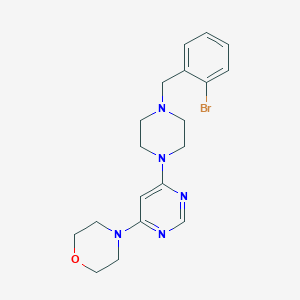 molecular formula C19H24BrN5O B6458527 4-(6-{4-[(2-bromophenyl)methyl]piperazin-1-yl}pyrimidin-4-yl)morpholine CAS No. 2548992-36-3