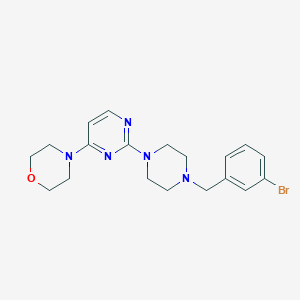 molecular formula C19H24BrN5O B6458531 4-(2-{4-[(3-bromophenyl)methyl]piperazin-1-yl}pyrimidin-4-yl)morpholine CAS No. 2549005-58-3