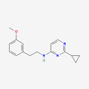 molecular formula C16H19N3O B6458540 2-cyclopropyl-N-[2-(3-methoxyphenyl)ethyl]pyrimidin-4-amine CAS No. 2548994-42-7