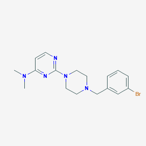 molecular formula C17H22BrN5 B6458550 2-{4-[(3-bromophenyl)methyl]piperazin-1-yl}-N,N-dimethylpyrimidin-4-amine CAS No. 2548994-44-9