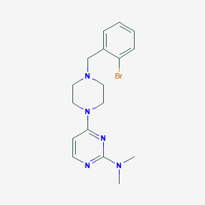 molecular formula C17H22BrN5 B6458561 4-{4-[(2-bromophenyl)methyl]piperazin-1-yl}-N,N-dimethylpyrimidin-2-amine CAS No. 2549021-43-2