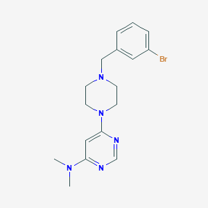 molecular formula C17H22BrN5 B6458566 6-{4-[(3-bromophenyl)methyl]piperazin-1-yl}-N,N-dimethylpyrimidin-4-amine CAS No. 2549021-45-4