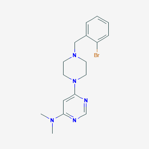 molecular formula C17H22BrN5 B6458570 6-{4-[(2-bromophenyl)methyl]piperazin-1-yl}-N,N-dimethylpyrimidin-4-amine CAS No. 2549050-43-1
