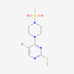 molecular formula C10H15BrN4O2S2 B6458582 5-bromo-4-(4-methanesulfonylpiperazin-1-yl)-2-(methylsulfanyl)pyrimidine CAS No. 2549050-57-7