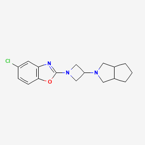 molecular formula C17H20ClN3O B6458586 5-chloro-2-(3-{octahydrocyclopenta[c]pyrrol-2-yl}azetidin-1-yl)-1,3-benzoxazole CAS No. 2548987-40-0