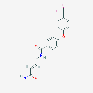 molecular formula C19H17F3N2O3 B6458596 (2E)-N-methyl-4-({4-[4-(trifluoromethyl)phenoxy]phenyl}formamido)but-2-enamide CAS No. 2549133-15-3