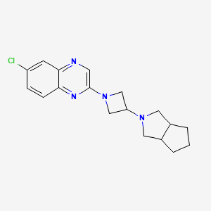 molecular formula C18H21ClN4 B6458599 6-chloro-2-(3-{octahydrocyclopenta[c]pyrrol-2-yl}azetidin-1-yl)quinoxaline CAS No. 2548997-92-6