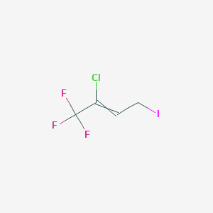 molecular formula C4H3ClF3I B064586 2-氯-1,1,1-三氟-4-碘丁-2-烯 CAS No. 191591-41-0