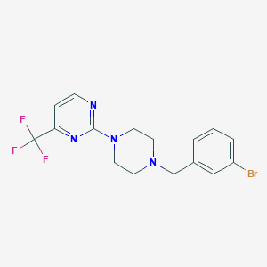 molecular formula C16H16BrF3N4 B6458607 2-{4-[(3-bromophenyl)methyl]piperazin-1-yl}-4-(trifluoromethyl)pyrimidine CAS No. 2549009-35-8