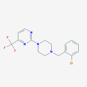 molecular formula C16H16BrF3N4 B6458613 2-{4-[(2-bromophenyl)methyl]piperazin-1-yl}-4-(trifluoromethyl)pyrimidine CAS No. 2548975-82-0