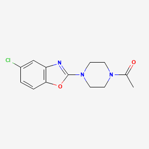 molecular formula C13H14ClN3O2 B6458620 1-[4-(5-chloro-1,3-benzoxazol-2-yl)piperazin-1-yl]ethan-1-one CAS No. 2331754-09-5