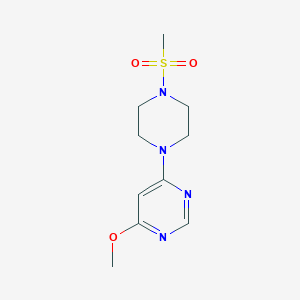 molecular formula C10H16N4O3S B6458628 4-(4-methanesulfonylpiperazin-1-yl)-6-methoxypyrimidine CAS No. 260441-60-9