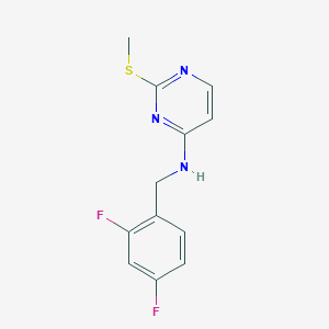 molecular formula C12H11F2N3S B6458635 N-[(2,4-difluorophenyl)methyl]-2-(methylsulfanyl)pyrimidin-4-amine CAS No. 2548981-45-7