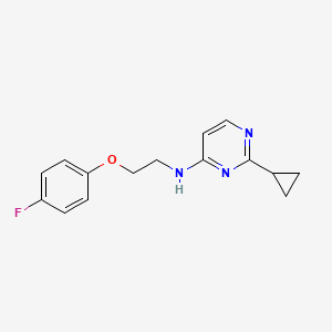 molecular formula C15H16FN3O B6458646 2-cyclopropyl-N-[2-(4-fluorophenoxy)ethyl]pyrimidin-4-amine CAS No. 2548981-64-0
