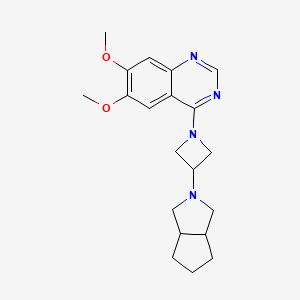 molecular formula C20H26N4O2 B6458687 6,7-dimethoxy-4-(3-{octahydrocyclopenta[c]pyrrol-2-yl}azetidin-1-yl)quinazoline CAS No. 2549031-68-5