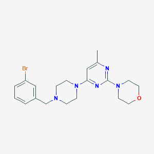 molecular formula C20H26BrN5O B6458695 4-(4-{4-[(3-bromophenyl)methyl]piperazin-1-yl}-6-methylpyrimidin-2-yl)morpholine CAS No. 2549053-76-9