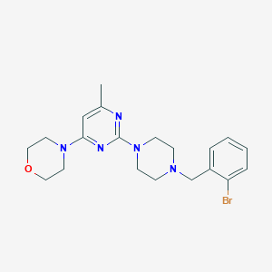 molecular formula C20H26BrN5O B6458706 4-(2-{4-[(2-bromophenyl)methyl]piperazin-1-yl}-6-methylpyrimidin-4-yl)morpholine CAS No. 2548985-22-2