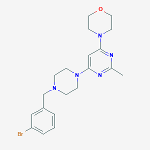 molecular formula C20H26BrN5O B6458714 4-(6-{4-[(3-bromophenyl)methyl]piperazin-1-yl}-2-methylpyrimidin-4-yl)morpholine CAS No. 2548976-03-8