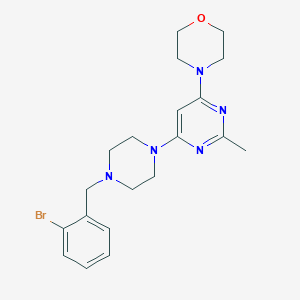 molecular formula C20H26BrN5O B6458715 4-(6-{4-[(2-bromophenyl)methyl]piperazin-1-yl}-2-methylpyrimidin-4-yl)morpholine CAS No. 2548985-23-3