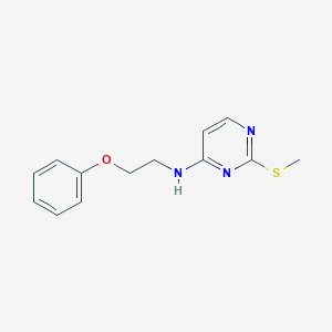 molecular formula C13H15N3OS B6458736 2-(methylsulfanyl)-N-(2-phenoxyethyl)pyrimidin-4-amine CAS No. 2549019-45-4