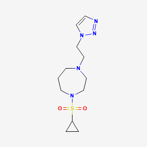 molecular formula C12H21N5O2S B6458779 1-(cyclopropanesulfonyl)-4-[2-(1H-1,2,3-triazol-1-yl)ethyl]-1,4-diazepane CAS No. 2549066-53-5