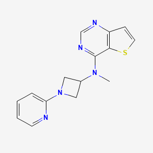 molecular formula C15H15N5S B6458815 N-methyl-1-(pyridin-2-yl)-N-{thieno[3,2-d]pyrimidin-4-yl}azetidin-3-amine CAS No. 2549027-36-1