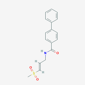 molecular formula C17H17NO3S B6458833 N-[(2E)-3-methanesulfonylprop-2-en-1-yl]-[1,1'-biphenyl]-4-carboxamide CAS No. 2549133-24-4