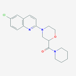 molecular formula C19H22ClN3O2 B6458835 6-chloro-2-[2-(piperidine-1-carbonyl)morpholin-4-yl]quinoline CAS No. 2549029-43-6