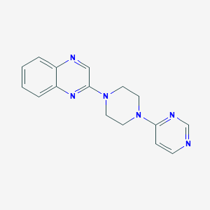 molecular formula C16H16N6 B6458975 2-[4-(pyrimidin-4-yl)piperazin-1-yl]quinoxaline CAS No. 2549021-78-3