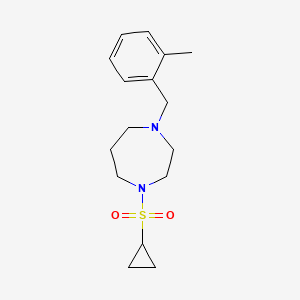 molecular formula C16H24N2O2S B6458978 1-(cyclopropanesulfonyl)-4-[(2-methylphenyl)methyl]-1,4-diazepane CAS No. 2549024-71-5