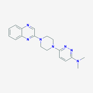 molecular formula C18H21N7 B6458988 N,N-dimethyl-6-[4-(quinoxalin-2-yl)piperazin-1-yl]pyridazin-3-amine CAS No. 2548999-34-2