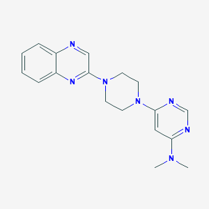 molecular formula C18H21N7 B6459018 N,N-dimethyl-6-[4-(quinoxalin-2-yl)piperazin-1-yl]pyrimidin-4-amine CAS No. 2549019-61-4