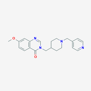 molecular formula C21H24N4O2 B6459054 7-methoxy-3-({1-[(pyridin-4-yl)methyl]piperidin-4-yl}methyl)-3,4-dihydroquinazolin-4-one CAS No. 2549022-75-3
