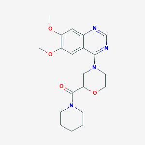 molecular formula C20H26N4O4 B6459062 6,7-dimethoxy-4-[2-(piperidine-1-carbonyl)morpholin-4-yl]quinazoline CAS No. 2548987-04-6