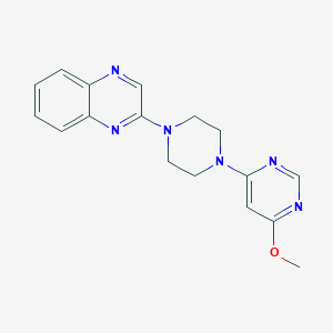 molecular formula C17H18N6O B6459163 2-[4-(6-methoxypyrimidin-4-yl)piperazin-1-yl]quinoxaline CAS No. 2549063-39-8