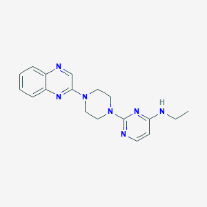 molecular formula C18H21N7 B6459183 N-ethyl-2-[4-(quinoxalin-2-yl)piperazin-1-yl]pyrimidin-4-amine CAS No. 2549006-68-8