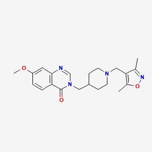molecular formula C21H26N4O3 B6459193 3-({1-[(3,5-dimethyl-1,2-oxazol-4-yl)methyl]piperidin-4-yl}methyl)-7-methoxy-3,4-dihydroquinazolin-4-one CAS No. 2549040-45-9