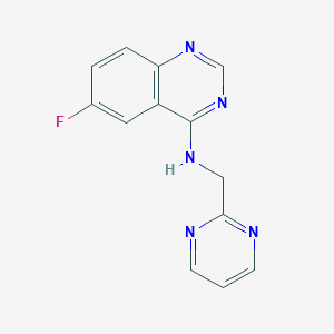 molecular formula C13H10FN5 B6459222 6-fluoro-N-[(pyrimidin-2-yl)methyl]quinazolin-4-amine CAS No. 2549012-52-2