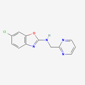 molecular formula C12H9ClN4O B6459229 6-chloro-N-[(pyrimidin-2-yl)methyl]-1,3-benzoxazol-2-amine CAS No. 2549045-19-2