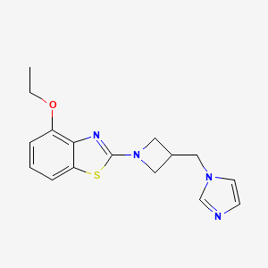 molecular formula C16H18N4OS B6459241 4-ethoxy-2-{3-[(1H-imidazol-1-yl)methyl]azetidin-1-yl}-1,3-benzothiazole CAS No. 2549062-40-8