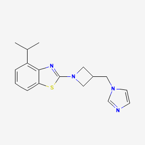 molecular formula C17H20N4S B6459262 2-{3-[(1H-imidazol-1-yl)methyl]azetidin-1-yl}-4-(propan-2-yl)-1,3-benzothiazole CAS No. 2549037-63-8