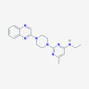 molecular formula C19H23N7 B6459289 N-ethyl-6-methyl-2-[4-(quinoxalin-2-yl)piperazin-1-yl]pyrimidin-4-amine CAS No. 2549040-35-7