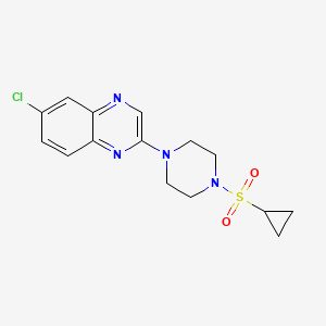 6-chloro-2-[4-(cyclopropanesulfonyl)piperazin-1-yl]quinoxaline