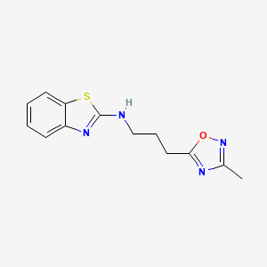 N-[3-(3-methyl-1,2,4-oxadiazol-5-yl)propyl]-1,3-benzothiazol-2-amine