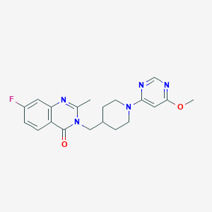 molecular formula C20H22FN5O2 B6459319 7-fluoro-3-{[1-(6-methoxypyrimidin-4-yl)piperidin-4-yl]methyl}-2-methyl-3,4-dihydroquinazolin-4-one CAS No. 2549035-95-0