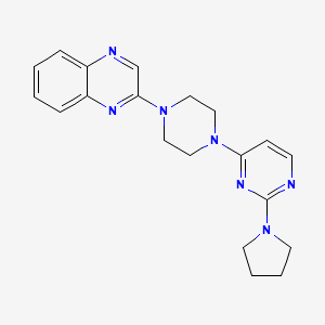 2-{4-[2-(pyrrolidin-1-yl)pyrimidin-4-yl]piperazin-1-yl}quinoxaline
