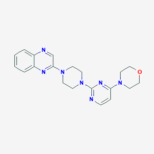 molecular formula C20H23N7O B6459348 2-{4-[4-(morpholin-4-yl)pyrimidin-2-yl]piperazin-1-yl}quinoxaline CAS No. 2549052-90-4