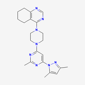 4-{4-[6-(3,5-dimethyl-1H-pyrazol-1-yl)-2-methylpyrimidin-4-yl]piperazin-1-yl}-5,6,7,8-tetrahydroquinazoline