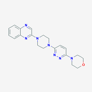 molecular formula C20H23N7O B6459357 2-{4-[6-(morpholin-4-yl)pyridazin-3-yl]piperazin-1-yl}quinoxaline CAS No. 2549019-28-3