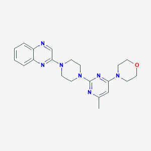 molecular formula C21H25N7O B6459428 2-{4-[4-methyl-6-(morpholin-4-yl)pyrimidin-2-yl]piperazin-1-yl}quinoxaline CAS No. 2548976-47-0